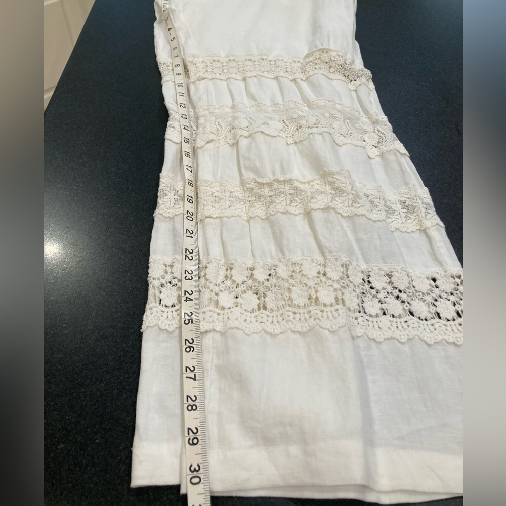 Johnny Was Ivory Lace & Crochet Trimmed Women's Pants - Picture 10 of 15